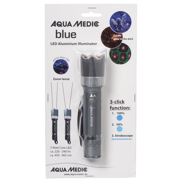 Aqua Medic blue - LED Aluminium Taschenlampe
